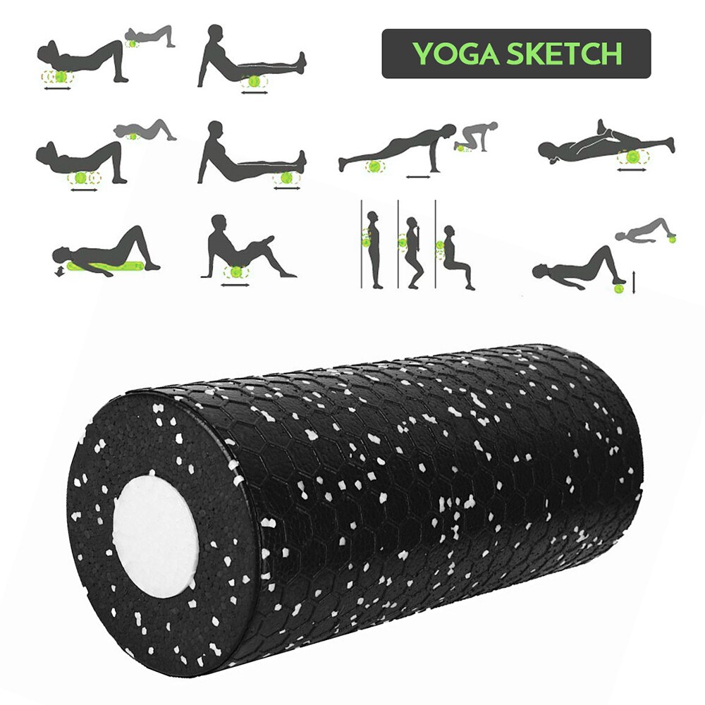 2Pcs Gym Fitness Yoga Foam Roller Set Pilates Blok Pinda Massage Roller Bal Voor Therapie Ontspannen Oefening Stress