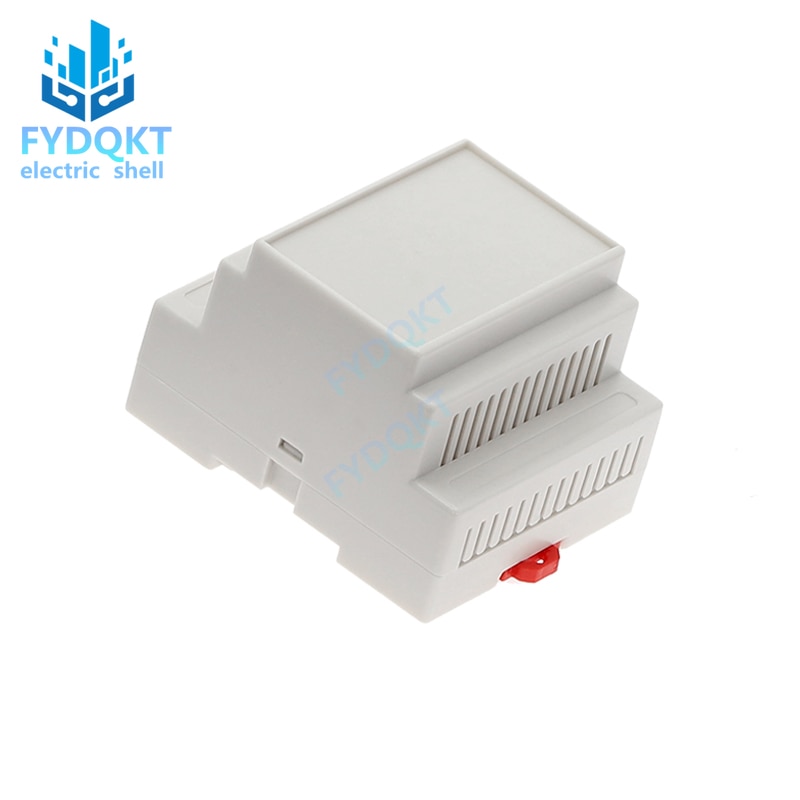 Caja de conexiones PLC de Riel DIN 4-22, caja electrónica de plástico, carcasa de chasis de 88x72x59mm, carcasa de instrumento de montaje de 35 rieles