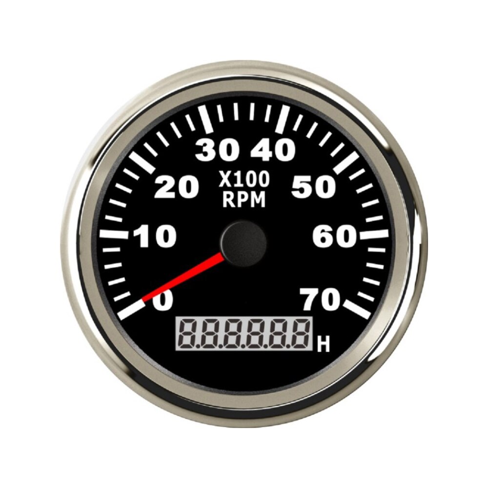 85mm Tachometer with Hourmeter Truck Car Boat Diesel Engine Tacho Meter Sensor Gauge REV Counter with Backlight M16 M18: 7K BS