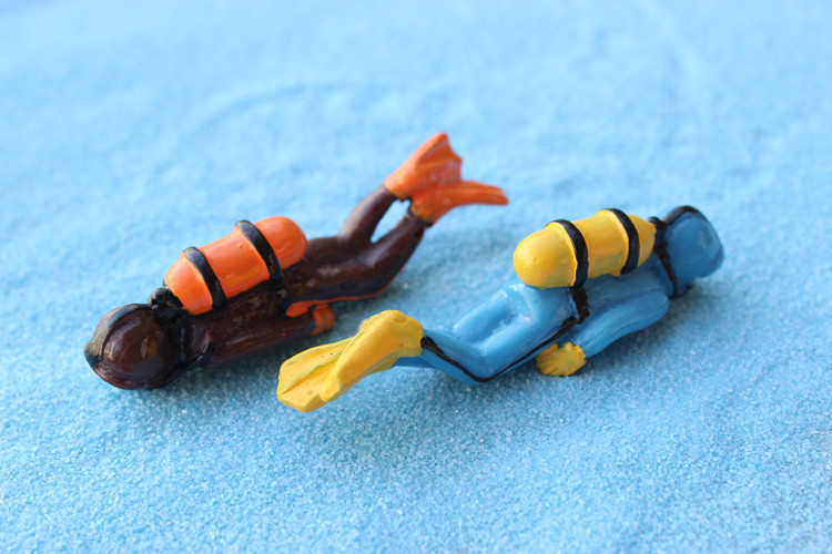 Diver Treasure Chest Box Antique Fish Tank Aquarium Decoration Landscape Ornaments Environmental Protection Resin Craft