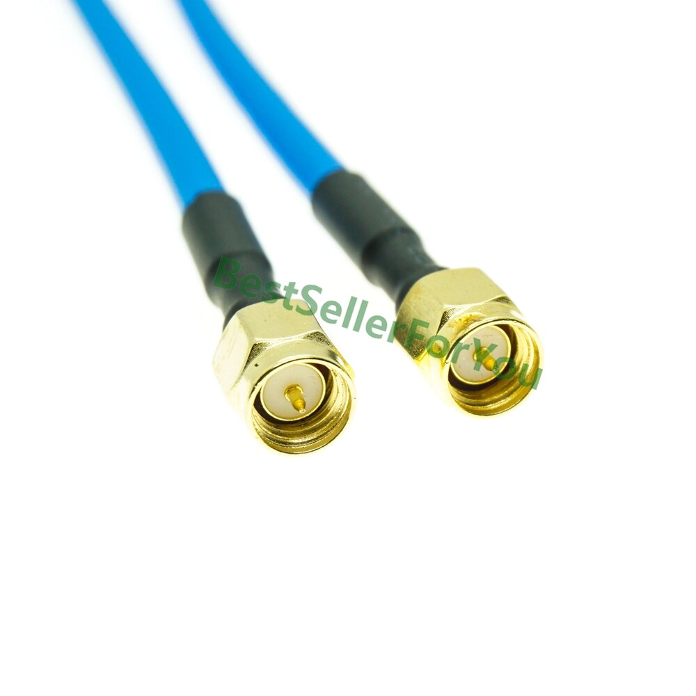 SMA Connector Male To SMA Connector Male Plug Straight RF Coax Pigtail Semi-rigid Cable RG402 Blue