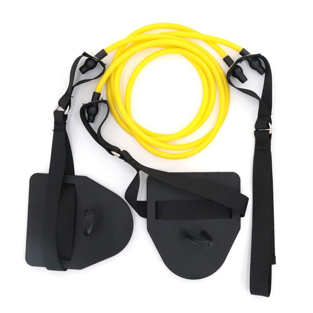 Swimming Resistance Bands With Belt - TPE Elastic Arm Trainer For Strength & Technique, Portable Swim Tether