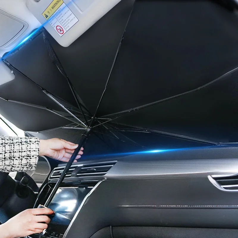Auto Sonnenschirm Regenschirm Auto Sonnenschutz Sonnenschirm Sommer Sonne Innen Windschutz scheibe Schutz Zubehör Auto Schattierung