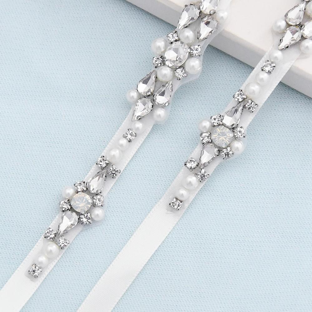 Cinturón para vestido de novia cinturón con cuentas para vestidos cinturones con estrás de perlas para Mujer Accesorios nupciales Braut Hochzeitsgürtel S488