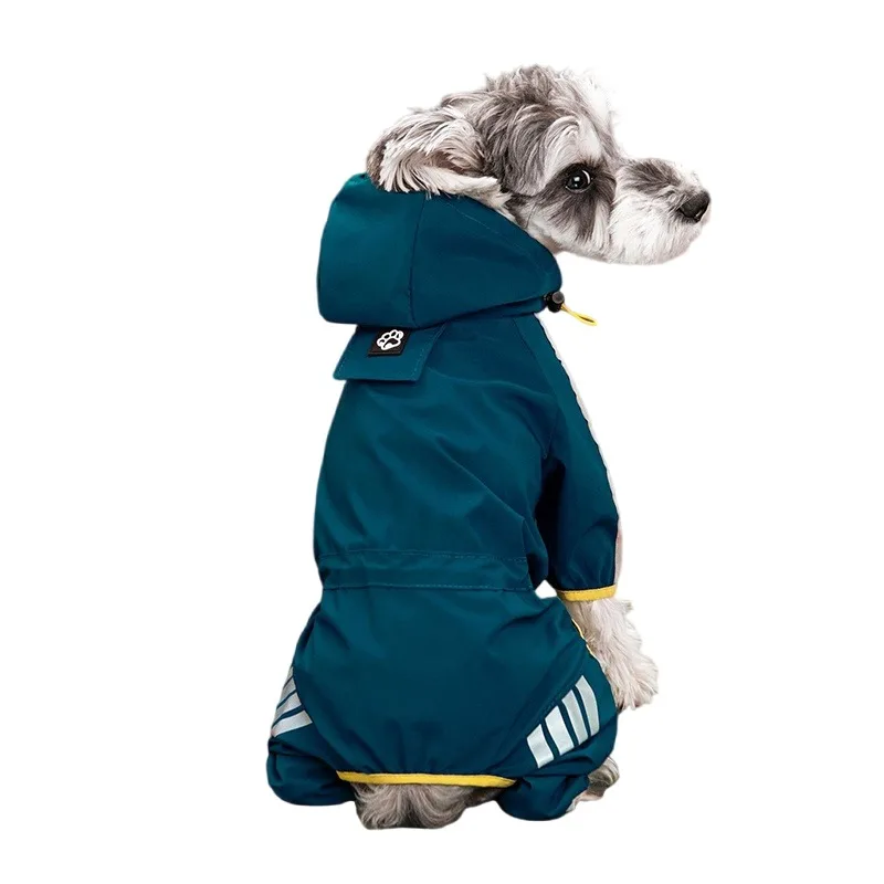 Regenjassen voor huisdieren Hond Reflecterend Waterdicht Puppy Regenjassen met capuchon voor kleine middelgrote honden Jumpsuit Chihuahua Franse Bulldog Overalls