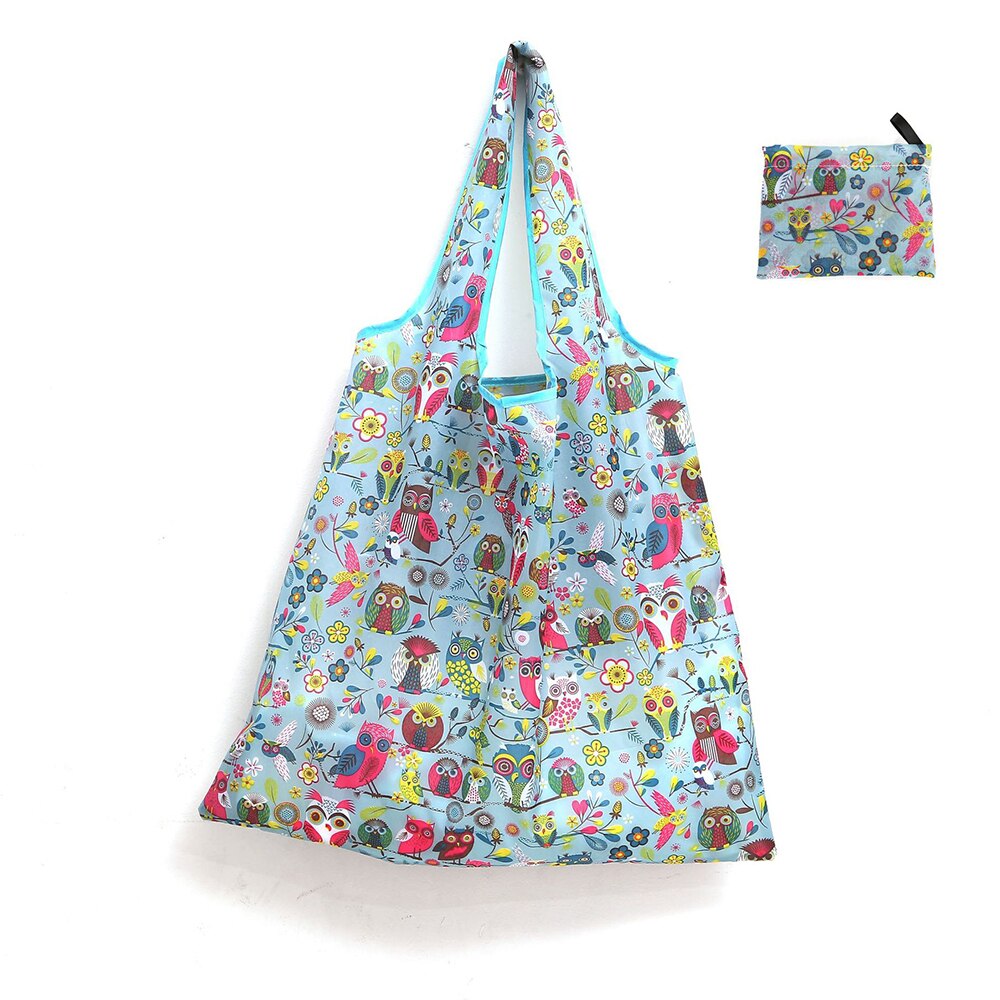 Reusable Eco-Friendly Grocery Foldable Shopping Bags Women Large Size Premium Slight Duty Folding Tote Bag With Handle: O