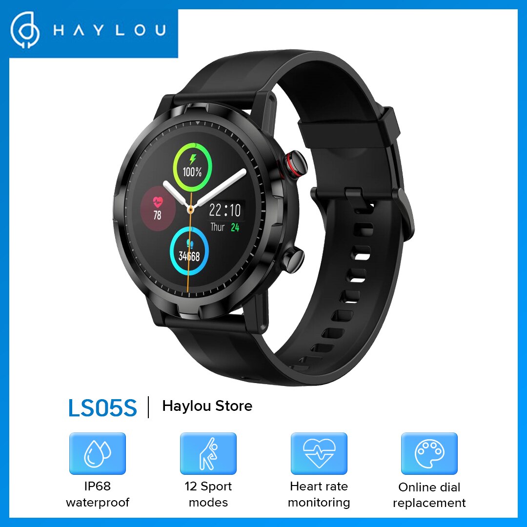 Haylou RT LS05S Bluetooth smartwatch männer wasserdicht Sport schwimmen Fitness Clever Uhr frauen schlaf herz Bewertung Monitor uhr