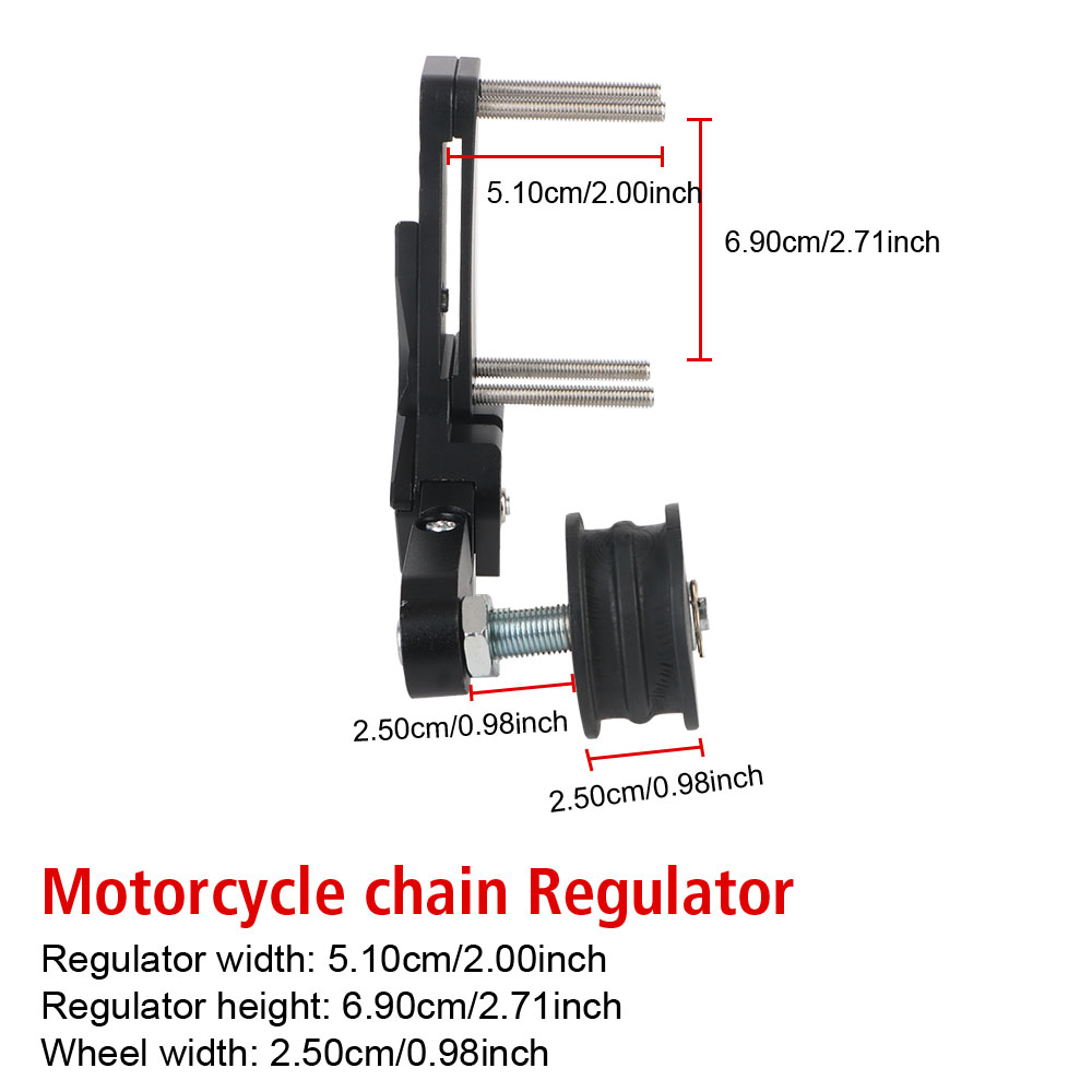 Einstellbare automatische Einstellung Kettenspanner Spannrad Kettenspanner Universal- Motorrad breite Kette Anti-Rutsch-Gerät