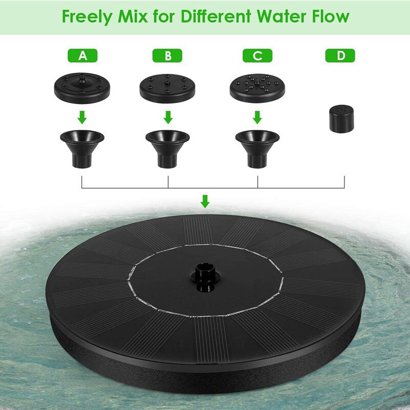 Solar Fountain Watering kit Power Solar Water Pump Garden Waterfall Floating Solar Panel Water Fountain For Outdoor Decoration