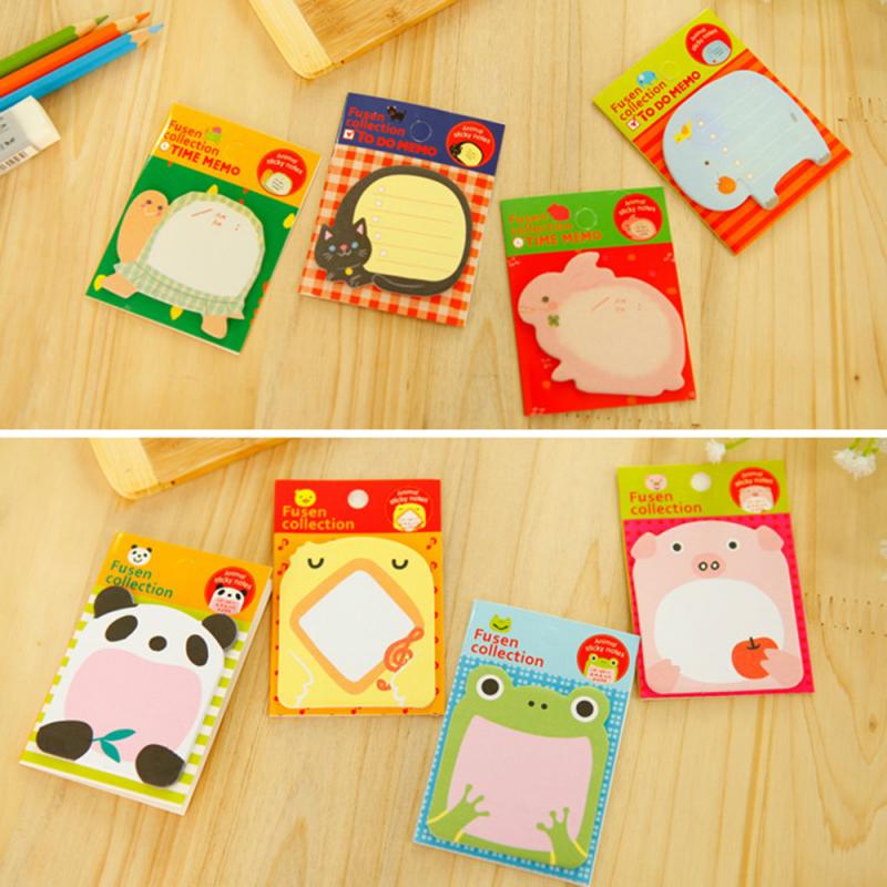 Paper Times Label Sticker Bookmark Mark Note Paste Paper Sticker Study Tool Writing Pad Memorandum Note Animal Sticker