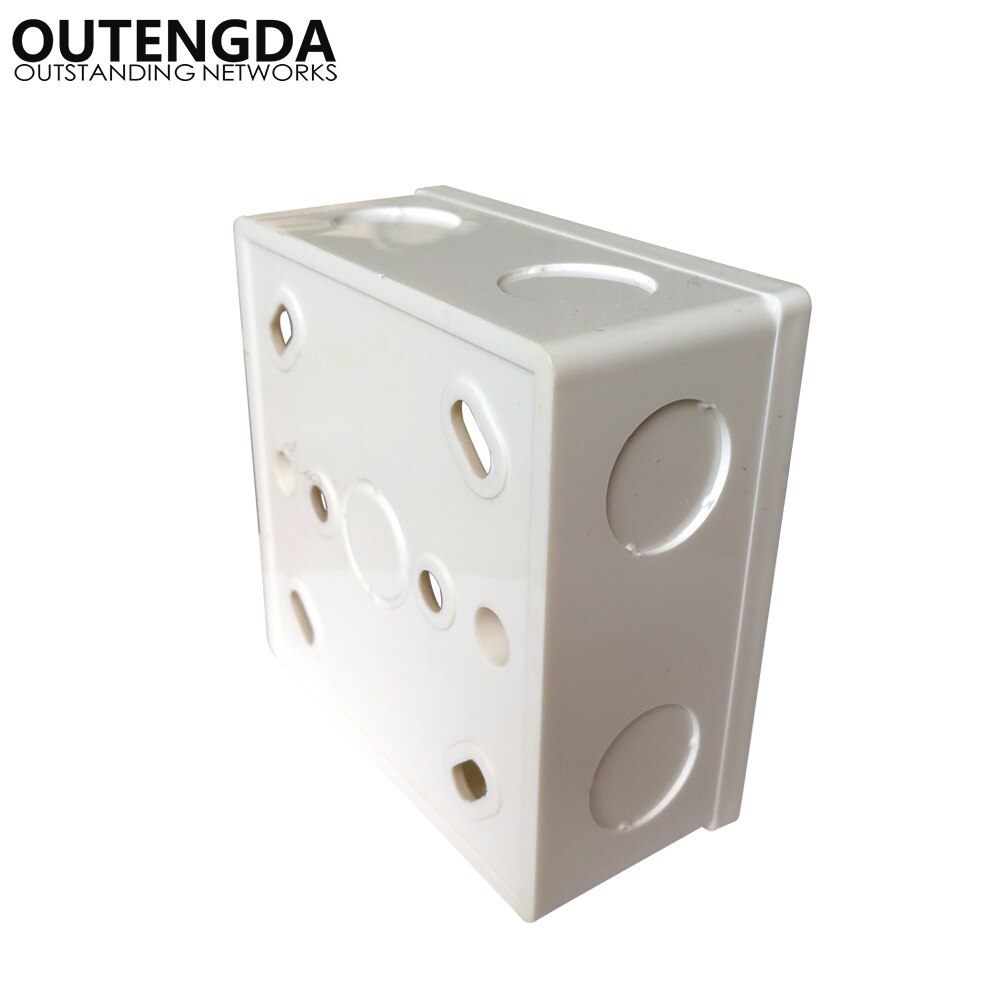 Panel de interruptor montado en superficie, esquinas cuadradas, caja inferior, 86 tipos, caja de conexiones de enchufe de pared para montaje en pared, AP inalámbrico, 2 uds.