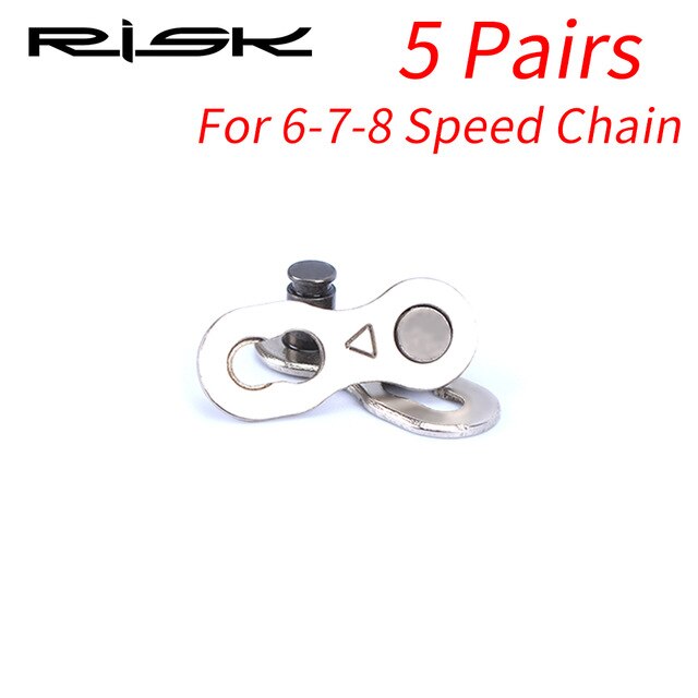 Juego de conectores rápidos para cadena de bicicleta, conjunto de 5 pares de eslabones de unión y bloqueo rápido para velocidades 6, 7, 8, 9, 10 y 11 de MTB o bici de carretera: 6-7-8 Speed