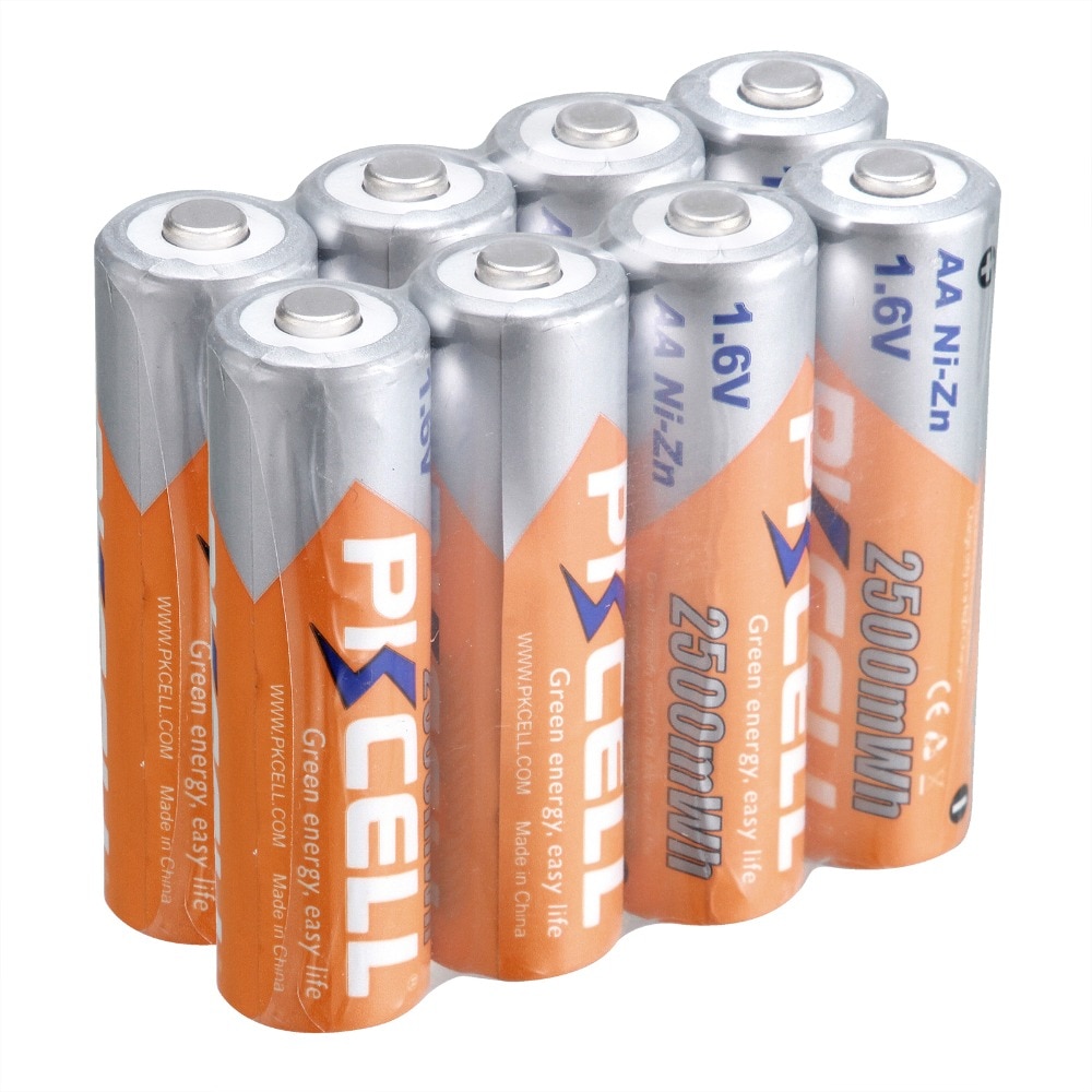 PKCELL 1.6 V Ni-Zn AA Batterij 2500Wh 1.6 V NiZN Oplaadbare Batterij Voor RC Mobiele Speelgoed