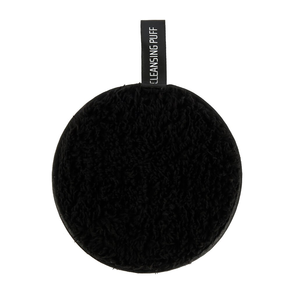 Almohadillas reutilizables para quitar maquillaje, toallitas de algodón de microfibra, esponja de remoción de Limpieza de Algodón, 1 ud.: Negro