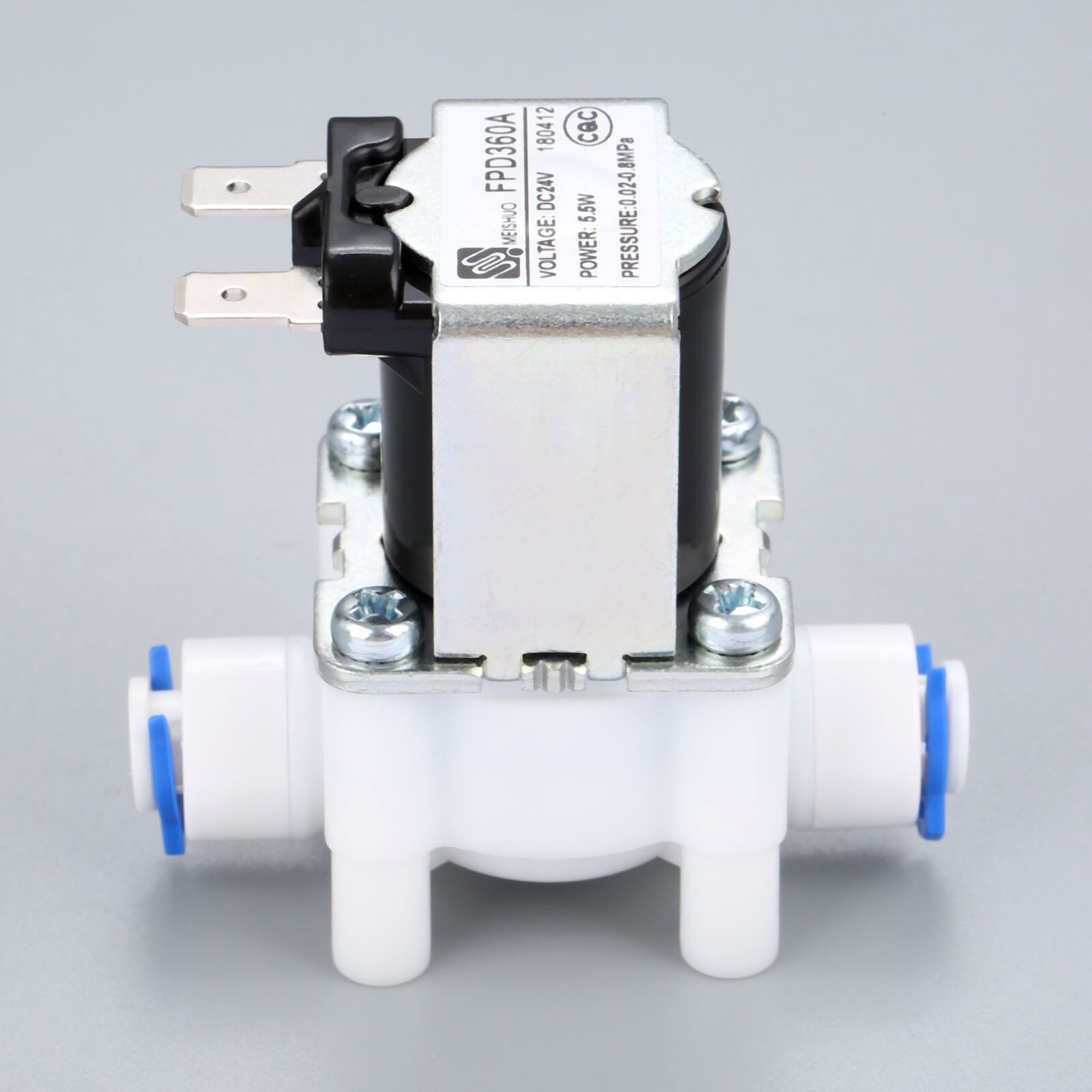 1Pc Electric Water Valve 24V DC Water Solenoid Valve 1/4" Hose Connector for RO Reverse Osmosis System Water Purifier Controller