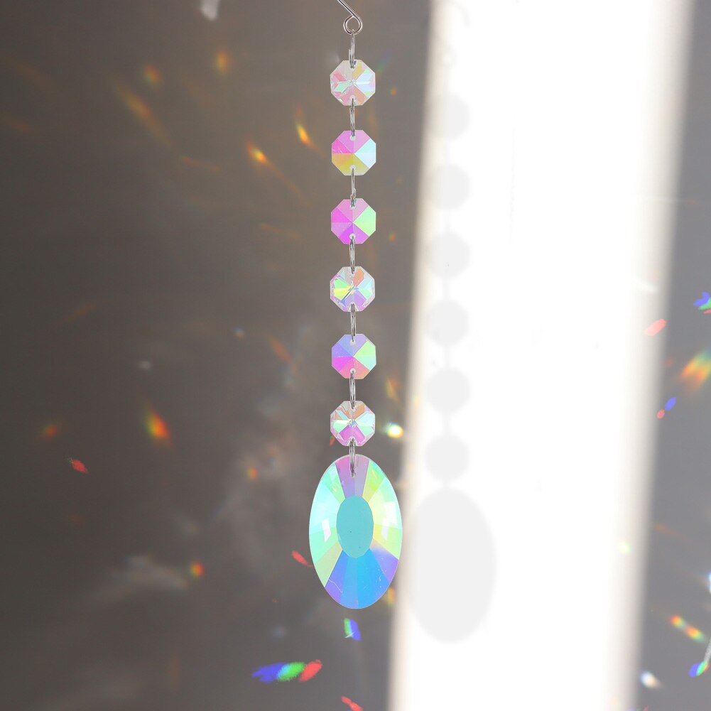 Prism Sun catcher Hanging Window Crystals Rainbow Sun Catcher Crystal Sun Catcher Summer Garden Decoration Windchimes Pendant: E