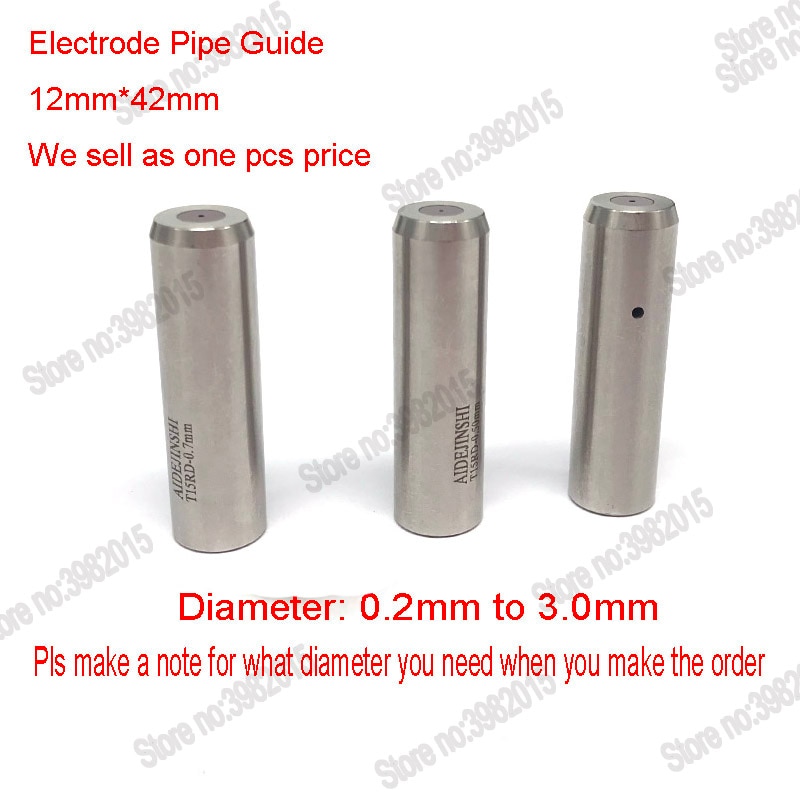 WEDM Ceramic Ruby Electrode Tube Pipe Guide OD12*42mm 0.20 to 3.0mm for WEDM Drilling Hole Machine