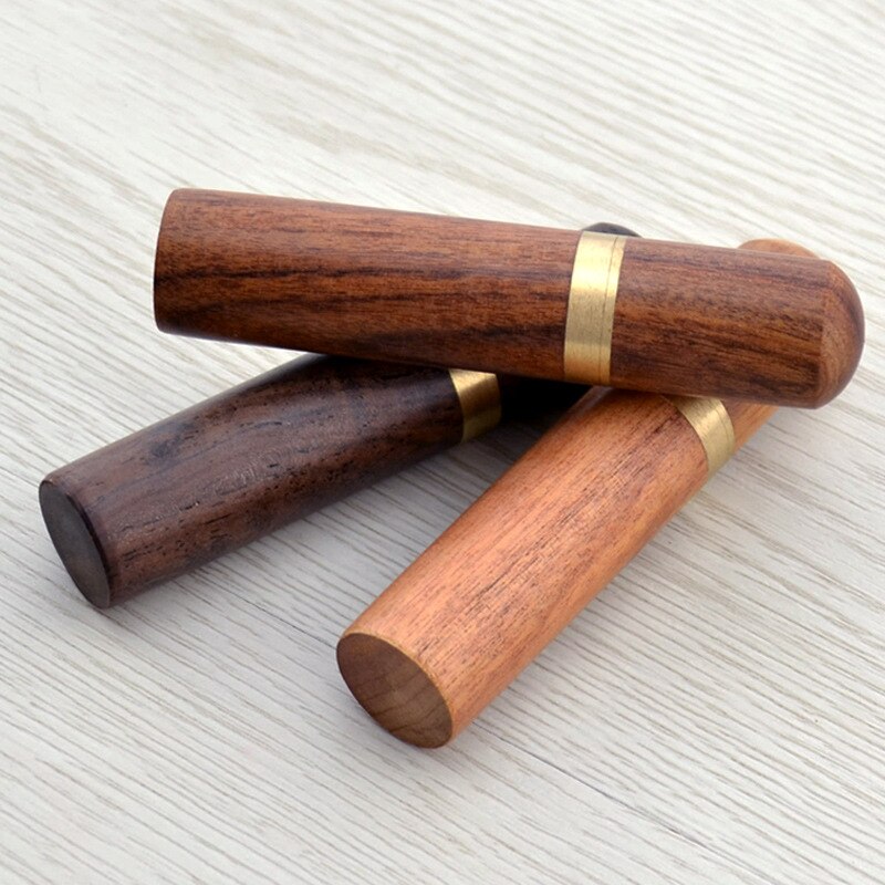 Holz Zahnstocher Halfter Pearwood Holz Kapsel Eimer Kasten Wandern Tragbare Zahnstocher Nadel Halfter Handgemachte Ebenholz Lagerung Kasten