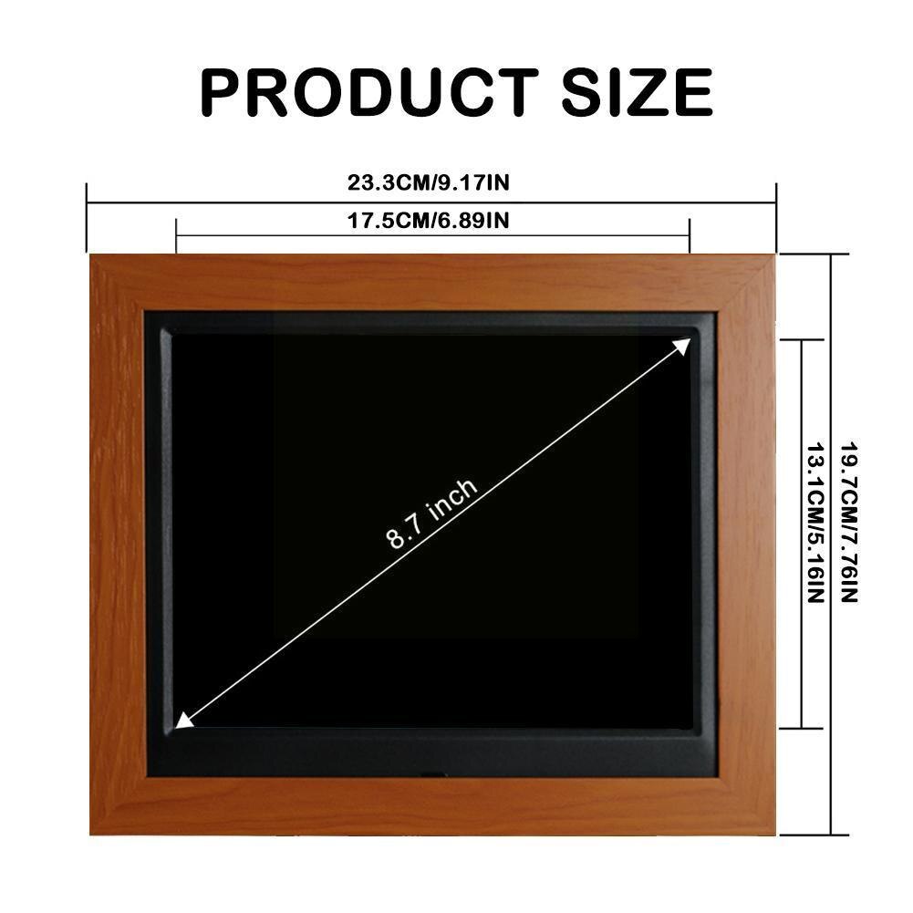 Household Products Led Digital Photo Frame Electronic Timing Video Calendar Clock Album Playing Alarm Mp3 M9e1