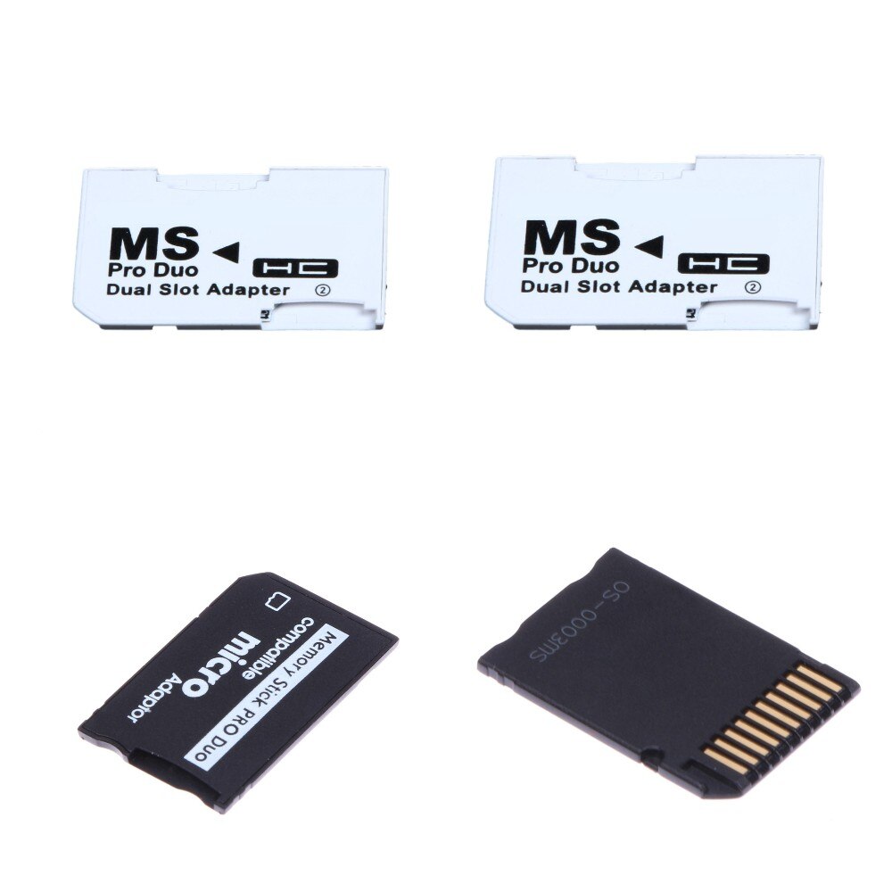 Single Slot/Dual Slots Mini Memory Stick Pro Duo Card Reader Micro SD TF to MS Pro Card Adapter for Sony PSP Gamepad Accessories