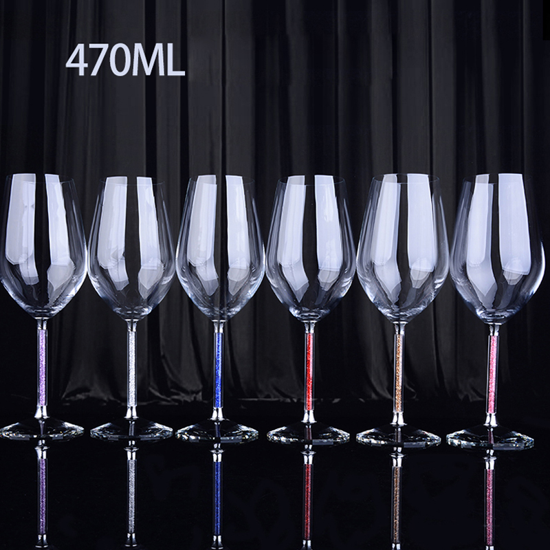 2 st vinglas set lyxig kristallbägare champagne med diamanter bröllop hem fest dricka glas