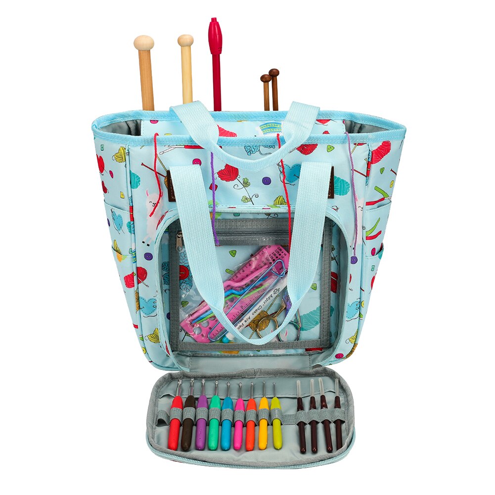 Knitting Sewing Set Storage Bag Crochet Hooks Thread Yarn Storage Bag DIY Wool Crochet Hooks Organizer Holder