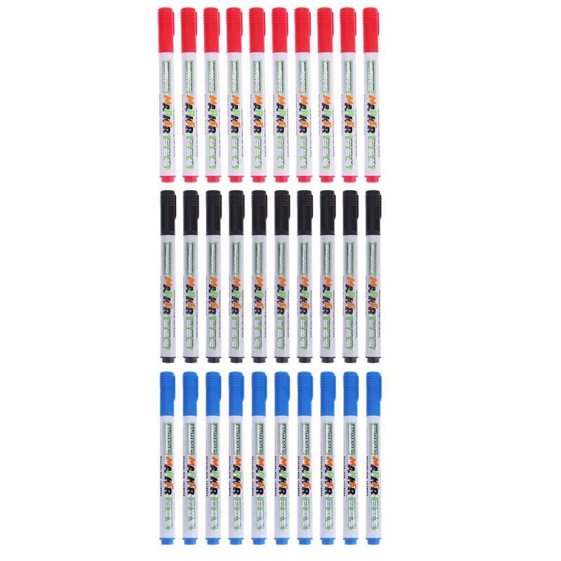10Pcs Sneldrogende Uitwisbare Whiteboard Pen Diy Marker Pen Voor Kinderen Tekenen Whiteboard Marker Pen