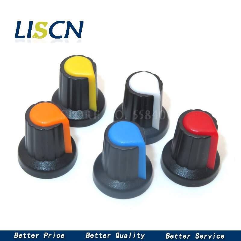 20PCS AG2 Switch Cap WH148 Plastic Knob Plum Handle 15X17mm Handle 6MM Potentiometer Cap