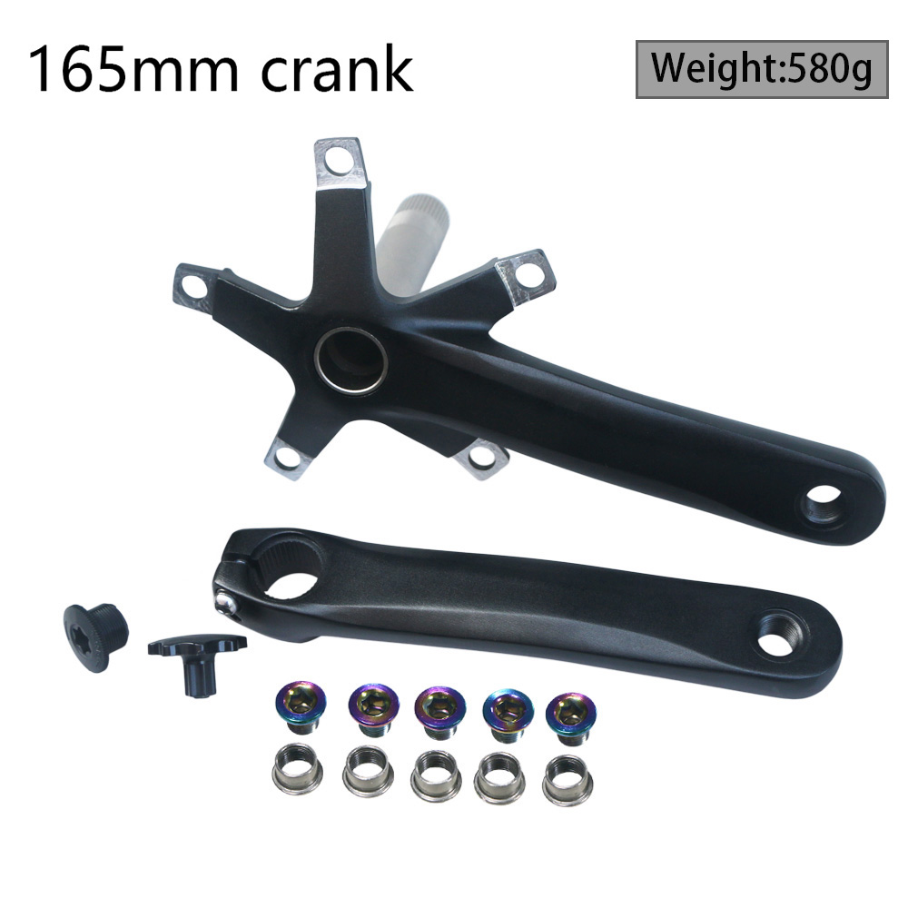 Ensemble de manivelles pour vélo de route, 130 BCD 152 165 170, bras creux intégré, support de pédalier BB: 165 Crank