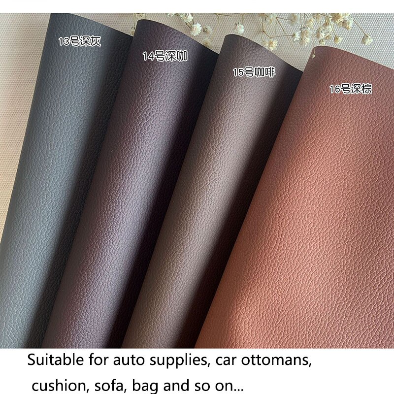Litchi grain PU leather fabric materials DIY manual soft package bag fabric sofa cushion car MAT Leather fabric