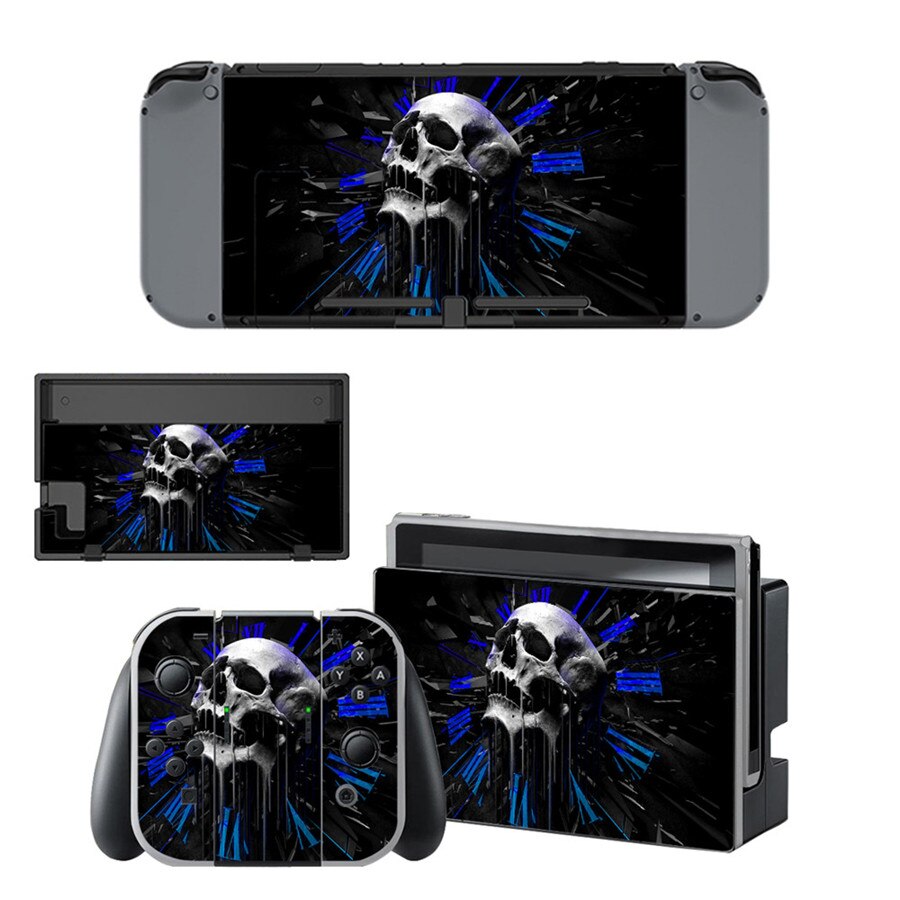 15 stili Cool Skull Style Decalcomania Del Vinile Autoadesivo Della Pelle Per Nintend Interruttore NS NX Console & Joy-con Gioco accessori