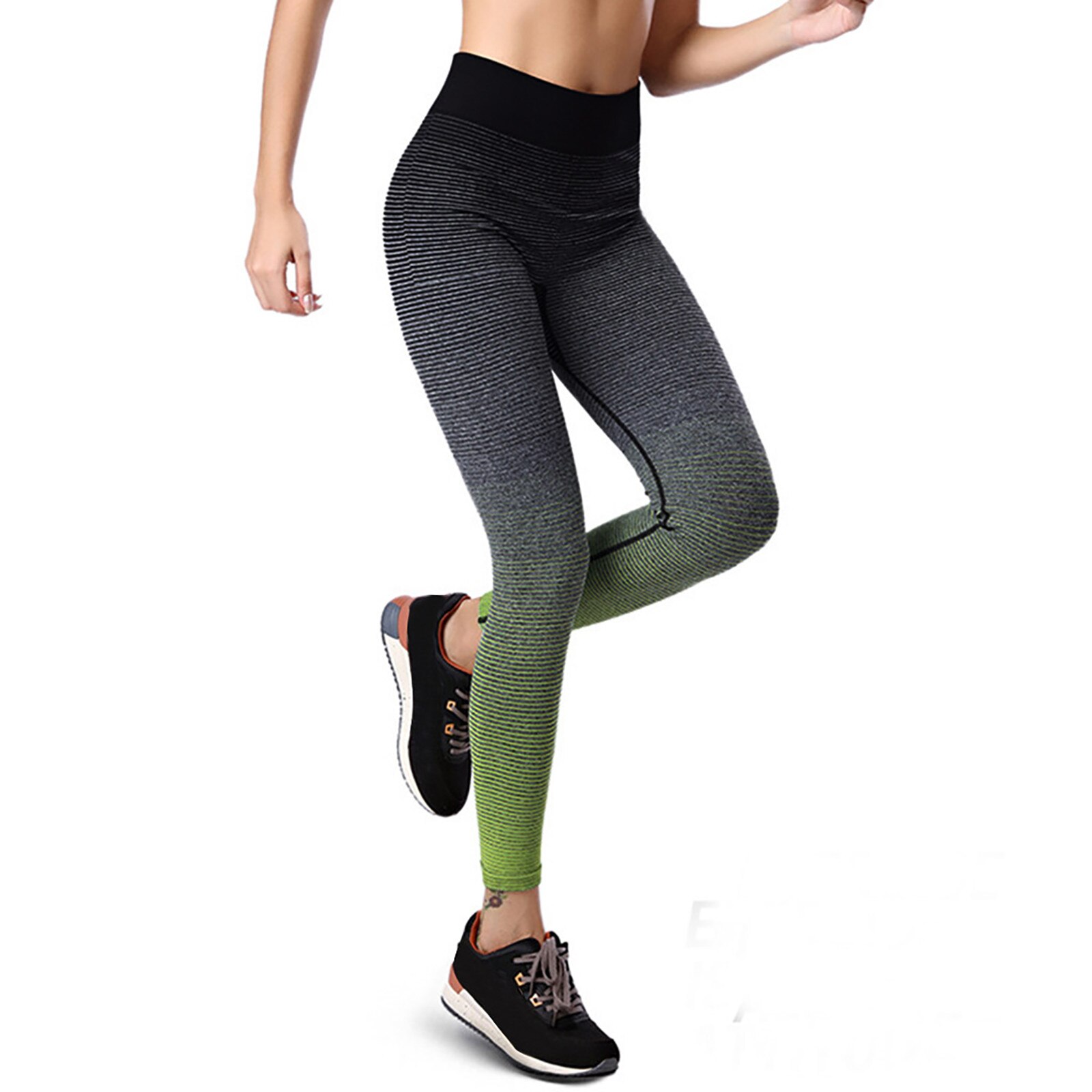 Vrouwen Gradiënt Kleur Hoge Taille Stretch Slim Sneldrogende Running Gym Yoga Broek Sport Fitness Leggings Athletic Broek #40