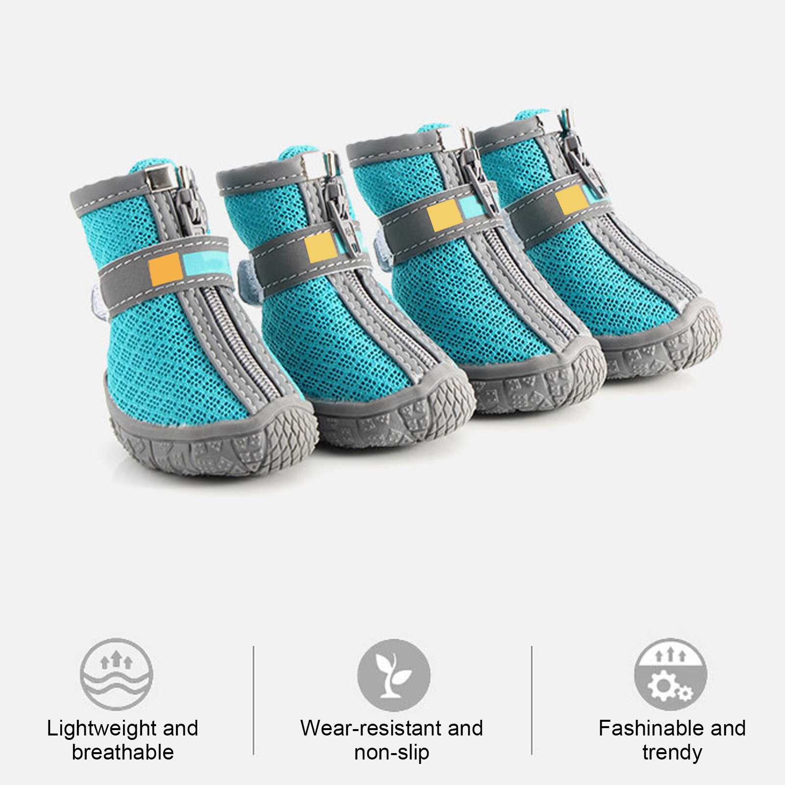 Chaussures imperméables antidérapantes pour animaux de compagnie, bottes de neige, légères, respirantes, pour chien, petit chiot, 4 pièces