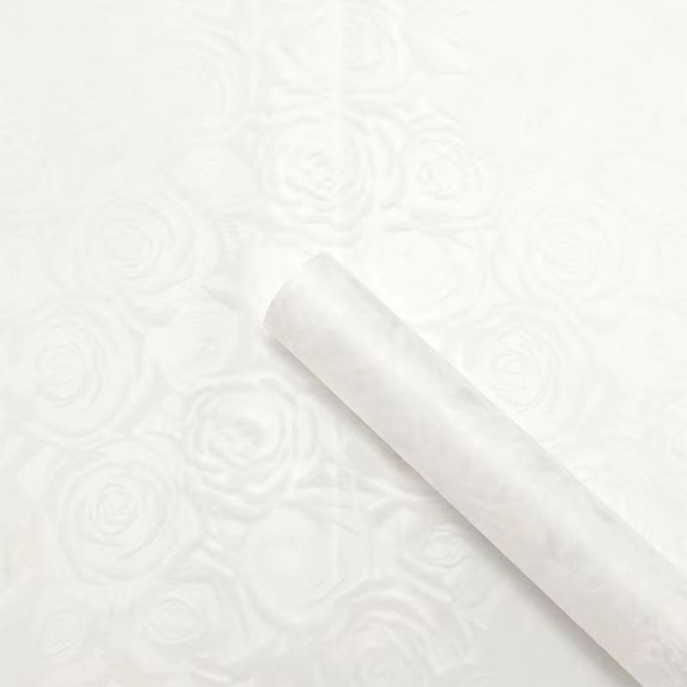 20 stuks bloem inpakpapier gouden rand roos Koreaanse stijl half transparant geschenkverpakking bloemist boeket inpakmateriaal: WHITE