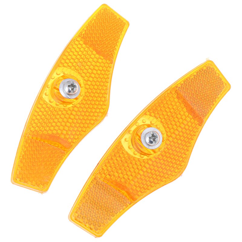 2 Stuks Geel Mountainbike Spaken Reflecterende Strips Fiets Reflectoren Fiets Waarschuwing Verlichting Wiel Lichten Spoke Lights
