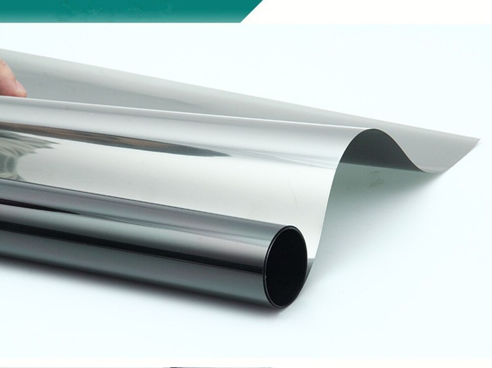 SUNICE Black&Silver Tint Window Tint Film One Way Prospective Reflective Film Privacy Protective Film Adhesive 90% UV Rejection