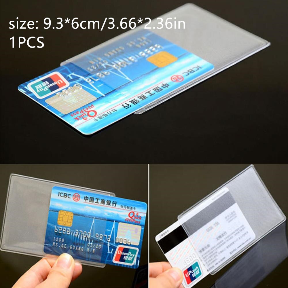 Porte-cartes de crédit en plastique Transparent, pour Bus bancaire, couverture de stockage de cartes d'identité, portefeuille de protection pour hommes et enfants,: 2