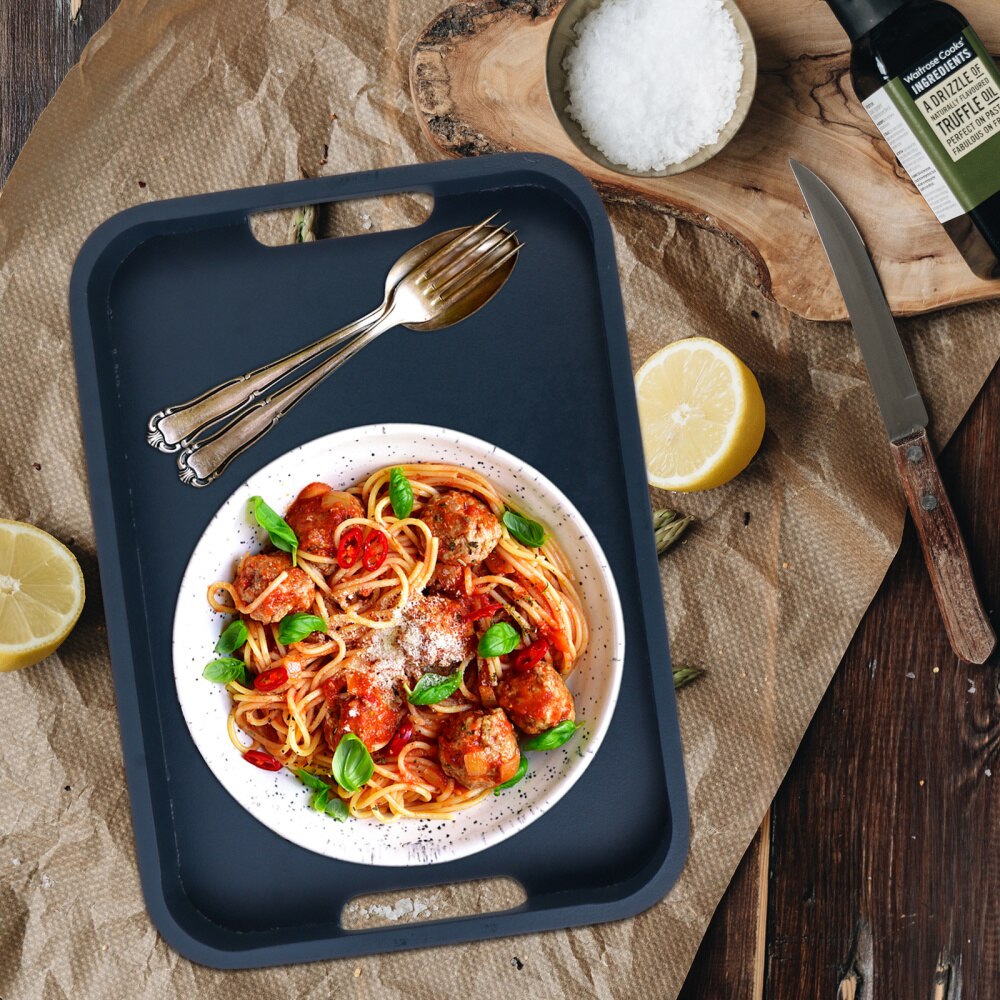 1pc Simple Nordic Style Food Service Plate Restaurant Food Tray Tea Set Plate