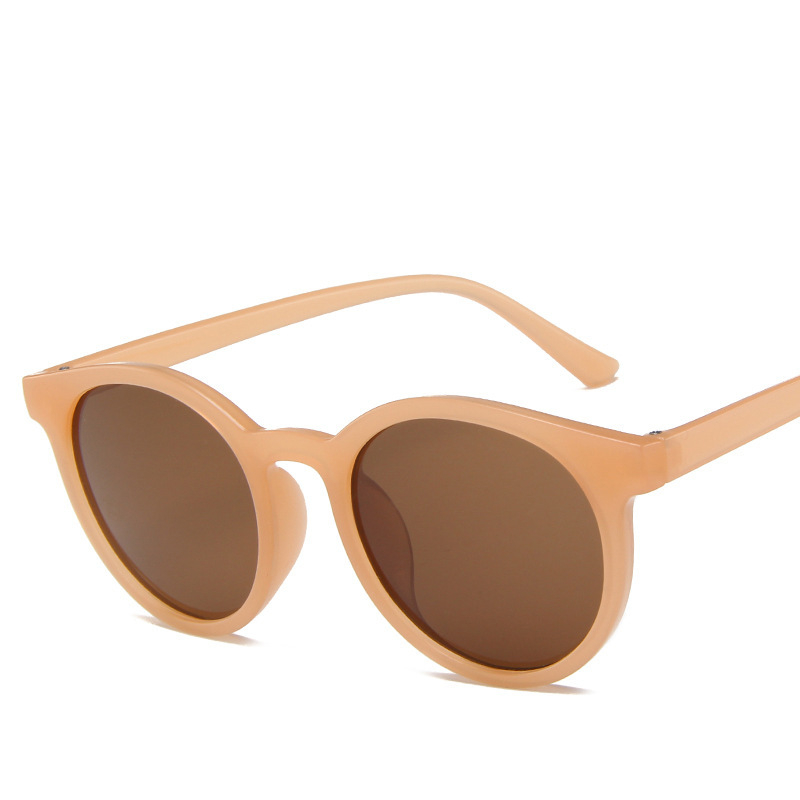 Gafas de sol con montura completa para hombre y mujer, lentes de sol con montura redonda Retro, de femenina, de gran tamaño, a la , UV400, 2022: Rosa