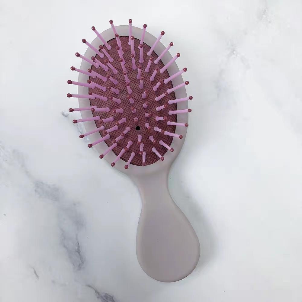 Freeship Mini Air Cushion Comb Travel Curly Hair Comb Home Air Cushion Massage Comb Home Men and Women Style Hair Rolling Comb: Dark Khaki