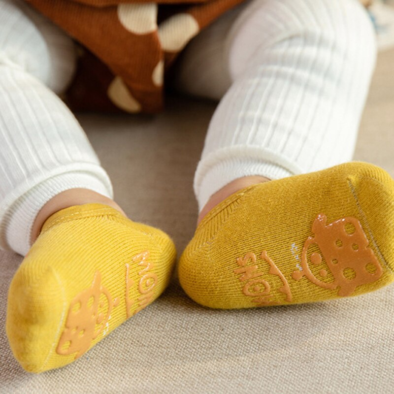 Wecute Newborn Baby Sock Cotton Short Anti Slip Ankle Socks Elastic Unisex First Walker Shoes For Infant Boys Girls Solid Color