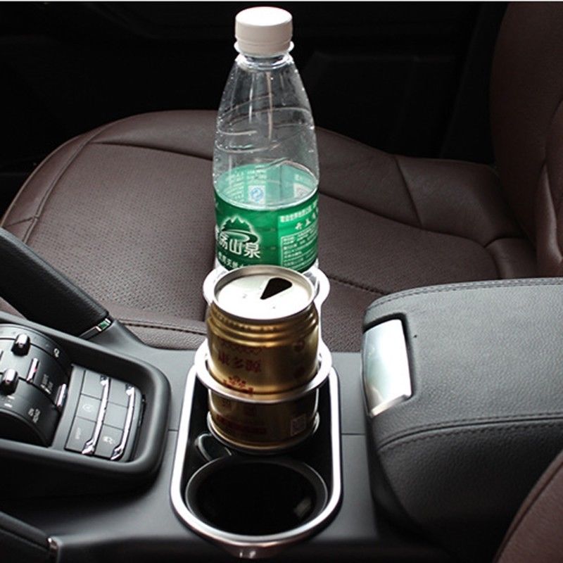Soporte Universal para bebidas de coche, Soporte para vasos con doble agujero, suministros para automóviles, accesorios para coche, portabotellas negro