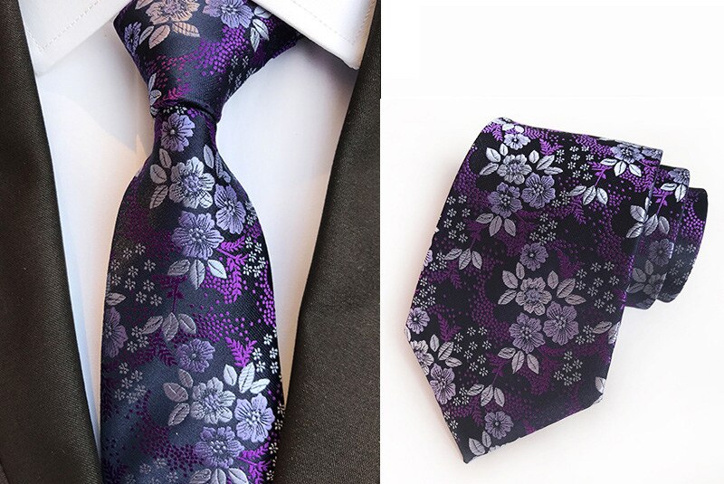 Fabrik 8cm slips blomster blomst jacquard vævet klassiske mænd halsbånd bryllupsfest gravatas brudgom silke slips