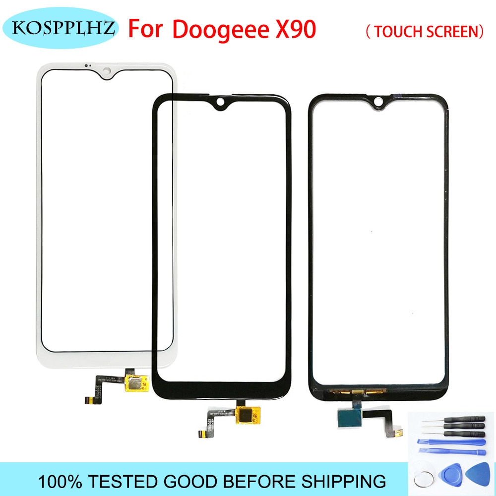 Para Doogee x90 Digitalizador de pantalla táctil lente de Panel táctil de vidrio con cinta negra/blanca Y 8C Y8 C + herramientas