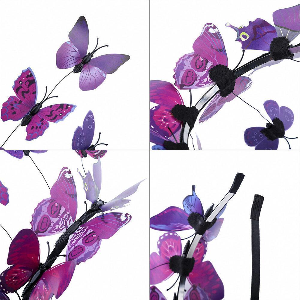 Fee Krans Hoofdband Handgemaakte Bruiloft Hoofddeksels Bruid Super Fee Dames Garland Bruiloft Vlinder Hoofdband Haar Accessoires