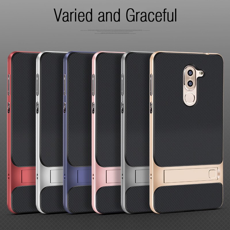 Back Cover voor Huawei Honor 6X Siliconen Case TPU PC 360 3D Stand Telefoon Gevallen Funda Honor6X GR5 Mate 9 Lite Mate9 Mate9Lite