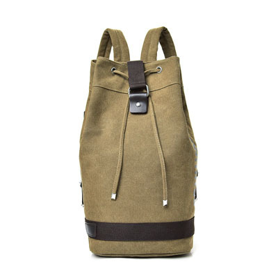 Canvas Rugzak Mannen Grote Capaciteit Laptop Rugzak mannen Reistassen Emmer Rugzak Boekentas Sport Bagpack Grote Verpakking Cubes: big khaki