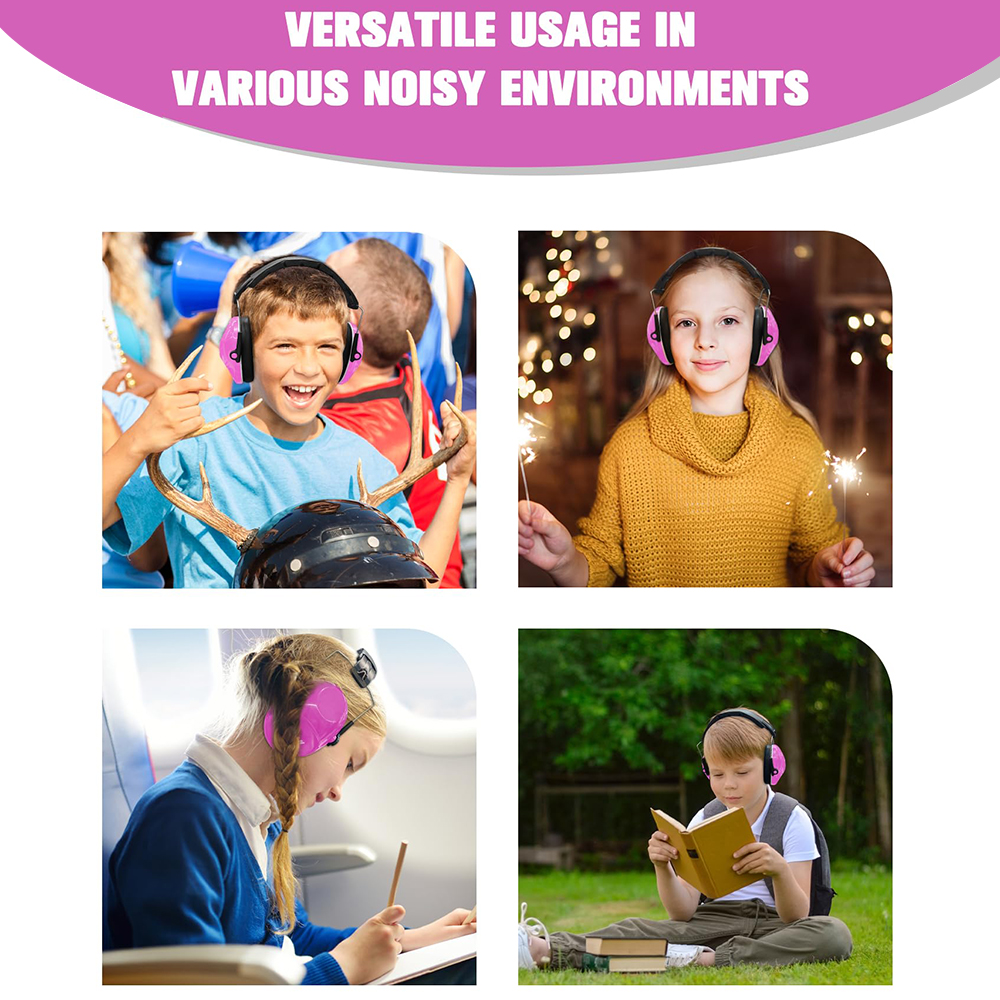 ZOHAN Gehoorbescherming voor kinderen Gehoorveiligheid Ruisonderdrukking Verstelbare oorbeschermers voor kinderen Autisme Gehoor Zintuiglijke problemen NRR 25dB