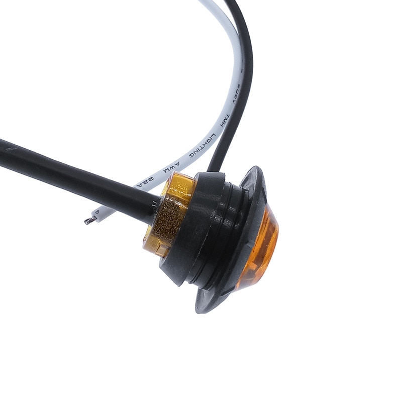 Trailer Led Zijmarkeringslichten 12V Lampje Vrachtwagens Ronde Amber Led Licht Signaal Lamp Rood Geel
