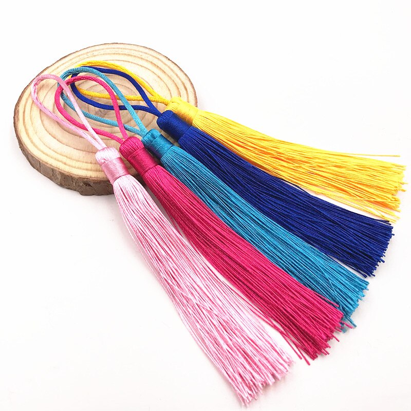 10 stuks handgemaakte kwastjes 16 cm borlas para coser diy kwastjes voor sieraden sleutel mobiele telefoon tas franje rand kwastjes hanger